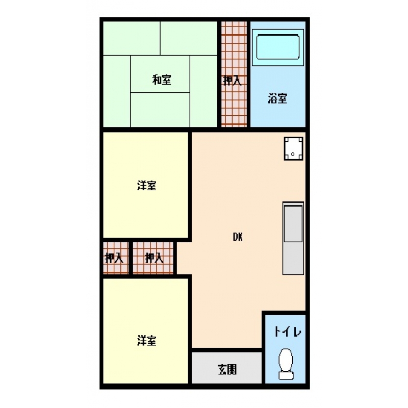 ナケエ貸家 1号棟(3DK)